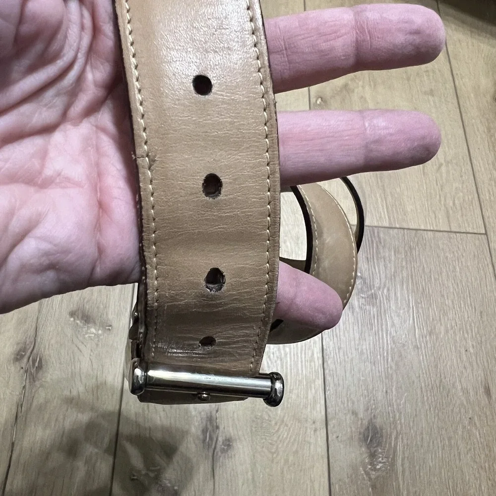 Martin Dingman Belt Mens 43 Tan Genuine Leather Made By Hand Quality Preppy Clas